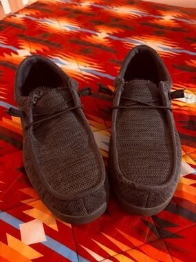 Volcom “Hey Dude” style slip resistant, Composite Toe Men's Gray Slip-On Loafers